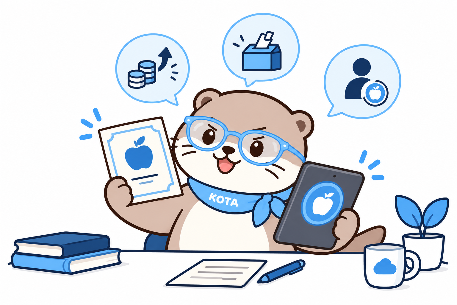 종이 주식 증서와 디지털 토큰을 비교하는 코타